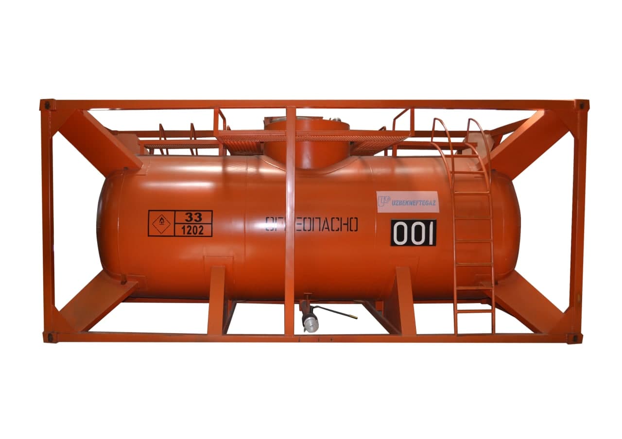 Контейнер-цистерна для перевозки нефтегазового сырья и светлых нефтепродуктов 